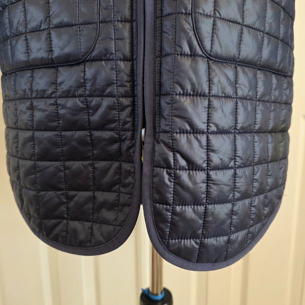 Athleta Grandview Prima Loft Long Quilted Jacket Navy Lightweight Puffer-SZ S - Picture 10 of 14